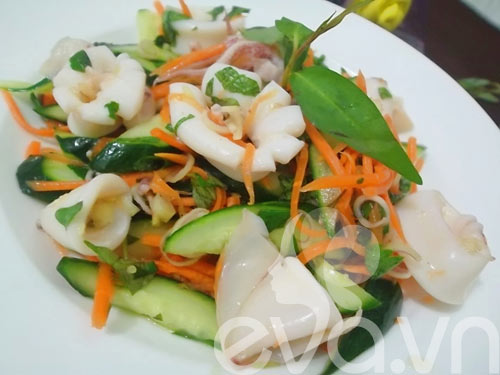 dĩa gỏi mực